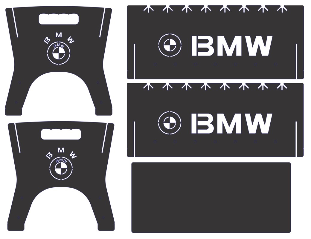 منقل تاشو مسافرتی طرح BMW با ورق گالوانیزه مقاوم 2 میل